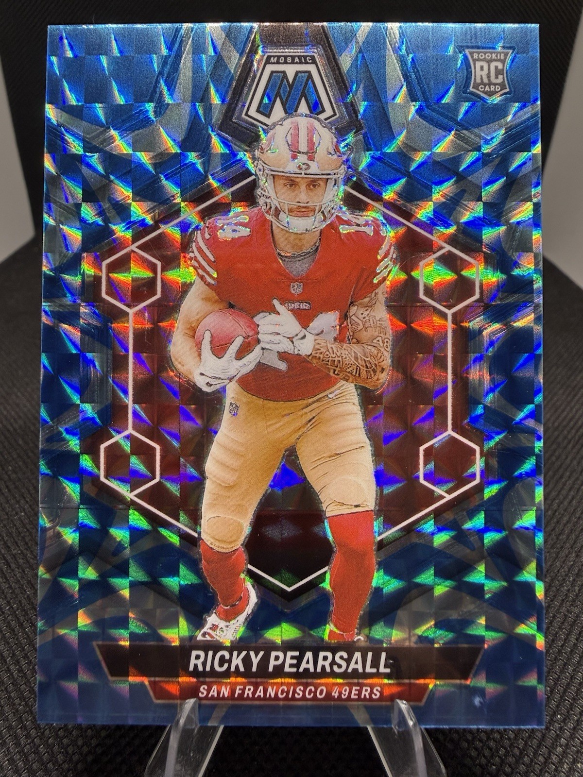 2024 Panini Mosaic - Rookies Ricky Pearsall #331 Reactive Blue Mosaic Prizm (RC)