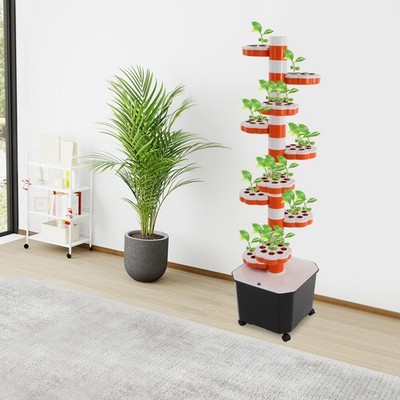 80-holes Vertical Hydroponics Tower Set Hydroponic Growing System Home Gardening