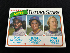 JESSE OROSCO ROOKIE & MIKE SCOTT 1980 RC TOPPS NY METS #681 BASEBALL CARD. rookie card picture