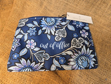 Vera Bradley Blue Island Medallion Lighten Up Wipes Zip Wristlet Pouch New NWT