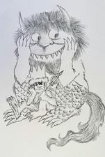 Maurice Sendak Original Art 1970's, Where The Wild Things Are, Moishe and Max