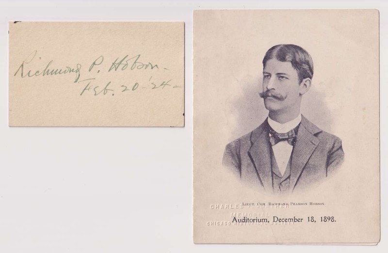 E5278: Lt. C. Richard P. Hobson Autographed Card, Program
