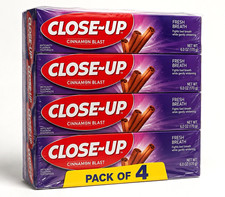4 PACK Close-Up Fresh Breath Cinnamon Blast Fluoride Toothpaste Cinnamon 6 Oz