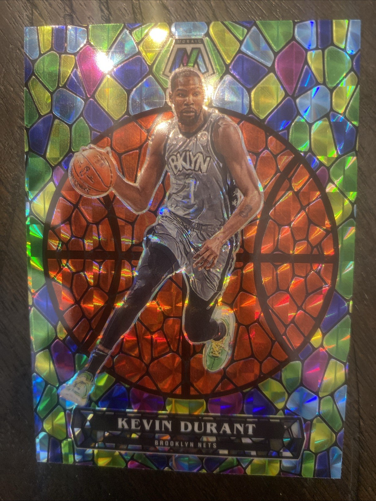 2020-21 Panini Mosaic Kevin Durant Stained Glass Case Hit
