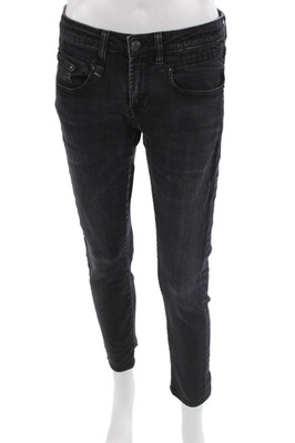 R13 Unisex Ankle Skinny Jeans Dark Gray Denim Size 27