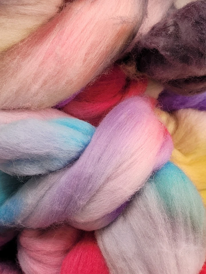 Hand Dyed Mohair Ansola Goat Adult Locks Colorful Yarn 14' - Image 2 of 4