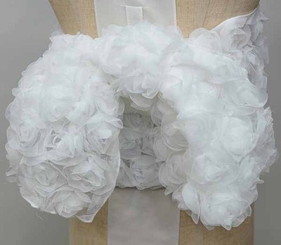Heko Obi Heko Obi for Women Yukata Obi Tulle Rose White Fluffy Coordination
