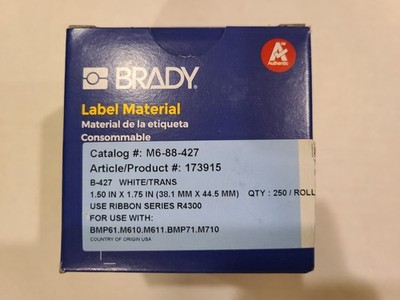 Brady M6-88-427 Labels (1.5'' x 1.75'')