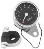 Bikers Choice Mini Tachometer 8000 Rpm Black Face 2.5in Mechanical