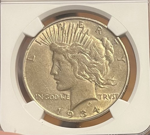 1934-S NGC XF40 Peace Silver Dollar - Picture 3 of 4