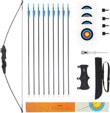 40" Youth Bow and Arrow Set for Kids 8-12  Teens - Ambidextrous Recurve Archery