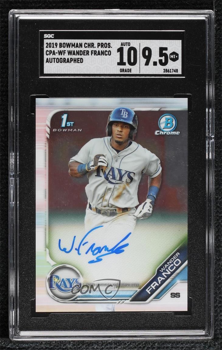 2019 Bowman Chrome Prospect Auto Wander Franco #CPA-WF SGC 9.5 Mint+ Auto 4h4