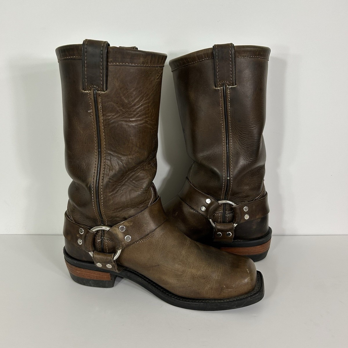 Rare Chippewa 97868 Leather Harness Motorcycle Boots 8D | eBay