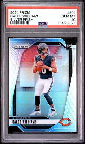 PSA 10 2024 Panini Prizm Caleb Williams Silver Rookie RC #301