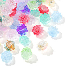 100Pcs Random Glass Sunflower Beads Kawaii 3D Floral Beads Handmade Lampwork Car