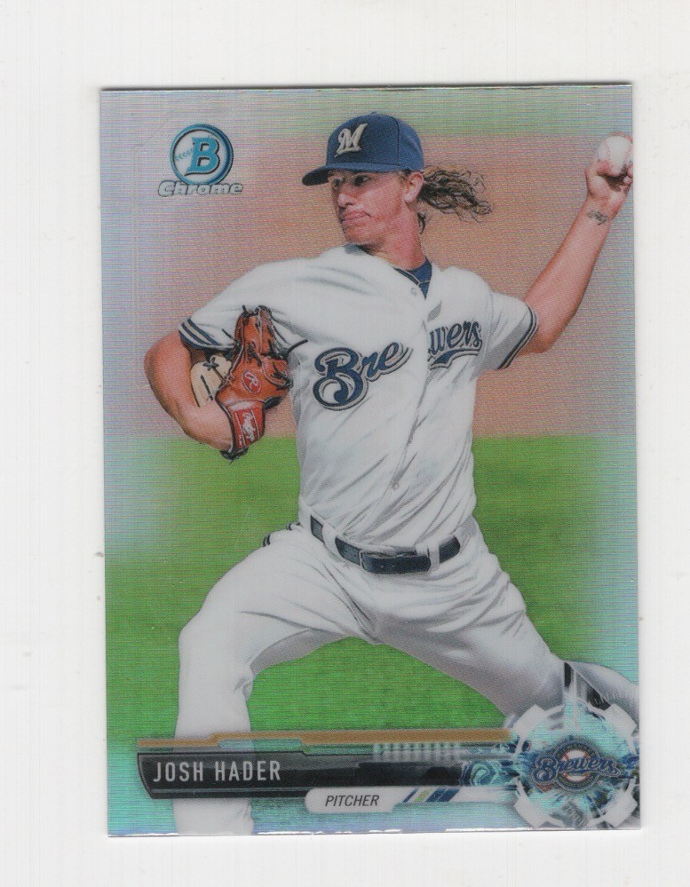 2017 BOWMAN CHROME PROSPECT MINI REFRACTOR JOSH HADER BREWERS #BCP106