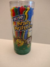 Dixie Krazy Kritters Kids Utensils Cutlery 24 Pack Forks Spoons New Sealed