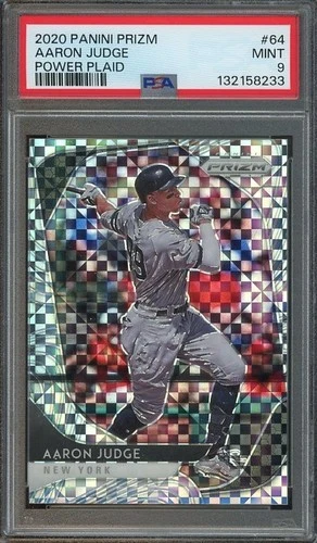2020 Panini Prizm #64 Aaron Judge /75 MINT Power Plaid PSA 9 Yankees 8233