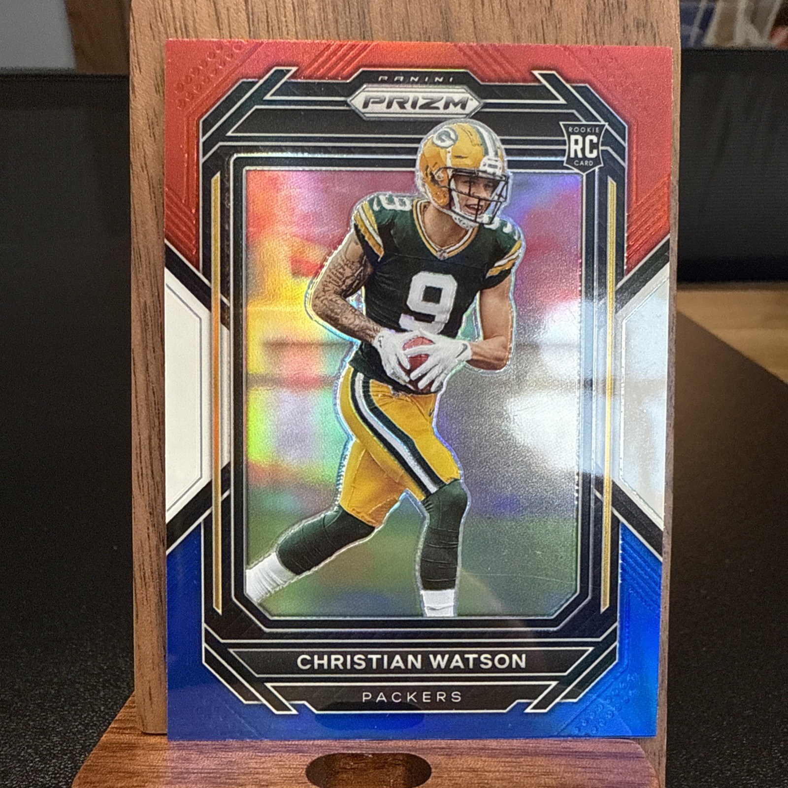 2022 Panini Prizm Rookies Christian Watson #314 Red White Blue Prizm (RC)