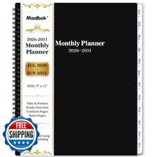 2026-2031 5-Year Monthly Planner/Calendar - Large 9"x11" - Thick Paper