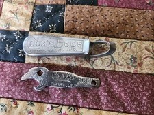 2 COOK'S BEER GOLDBLUME EVANSVILLE IND. Beer Bottle Openers