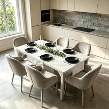71 Long Large Industrial Dining Table For 6-8 People Dinner Kitchen Furniture