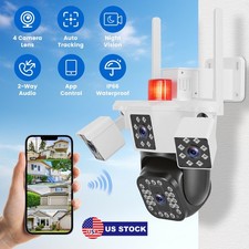 1080P HD 4-Lens Security Camera 360 Degree View WiFi Pan & Tilt Surveillance Cam
