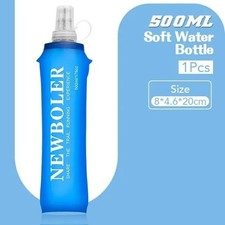 BPA Free Soft TPU Folding Water Bottle Flask Hydration Pack for Running Hiking