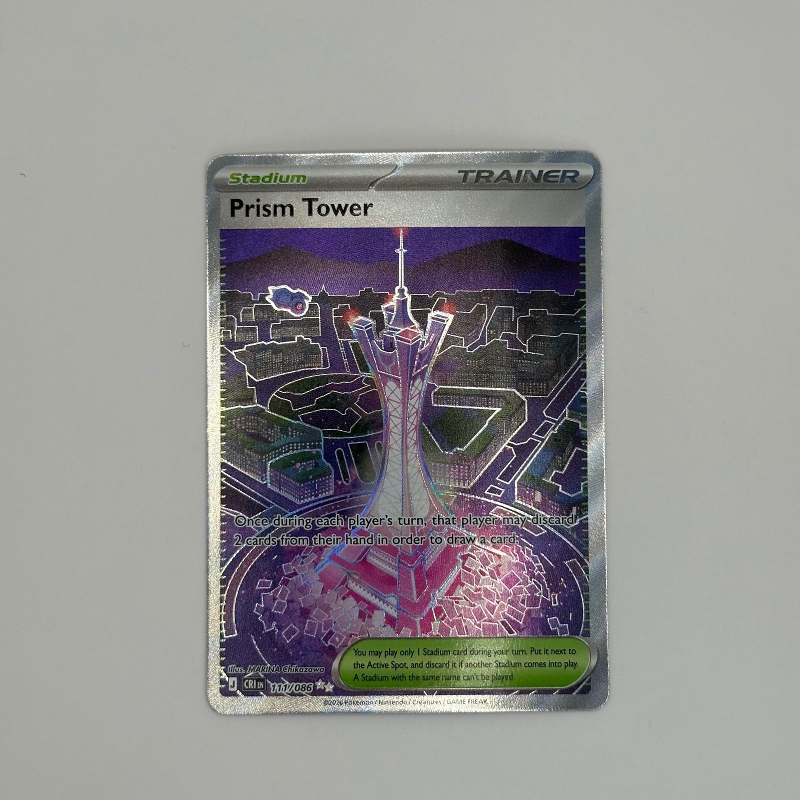 Prism Tower / 111/086 / Pokemon / Chaos Rising / NM/M / Holo