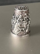 Sterling silver 925 Embossed Thimble German or Dutch