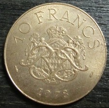 Monako 10 franków 1978