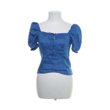 H&M, Top, Größe: S, Blau, Leinen, Einfarbig, Damen #L8E