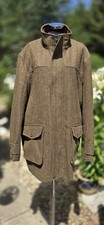 M&S YORKSHIRE TWEED BY MOON SHOOTING FIELD STYLISH WOOL OVERCOAT SIZE XXL