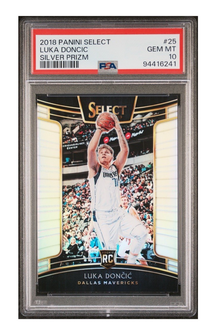 2018 Panini Select Luka Doncic Silver Prizm Concourse #25 PSA10 Rookie Card