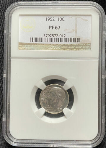 1982 S NGC PF69 Ultra Cameo Clad Proof Roosevelt Dime 10c Trolley