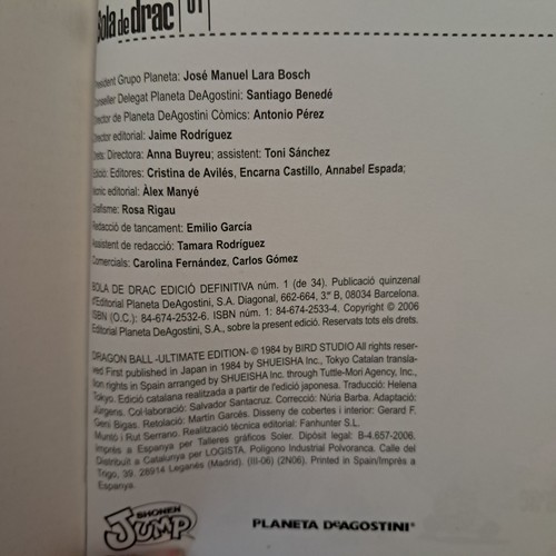 Dragon Ball Comic Vol 1 edició definitiva 2006 SPAIN catalan BOLA DE DRAC - Imagen 3 de 4