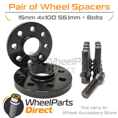 Distanzscheiben (2) & Schrauben 15 mm für Mini JCW Hatch [R56] 07-14 auf Aftermarket-Rädern