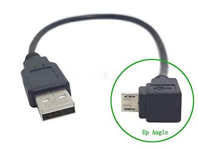 SYSTEM-S Micro USB Kabel 27 Cm – 90° Gewinkelt Links & Rechts, Für Bequemes Laden Und Datenübertragung