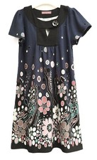 Vestito midi donna, misto lana, avio, manica corta, Tg. L, usato