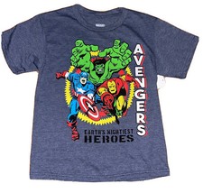 Marvel Avengers Earth  s Mightiest Heroes Youth Top Cotton Tee Shirt New boys