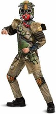 Apex Legends Kids Bloodhound Halloween Costume Muscle Jumpsuit Mask 7-8 Medium