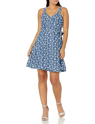 GUESS Sleeveless Sivan Denim Wrap Dress Blue/White Size S/P $118 | eBay GUESS Sleeveless Sivan Denim Wrap Dress Blue/White Size S/P $118 | eBay