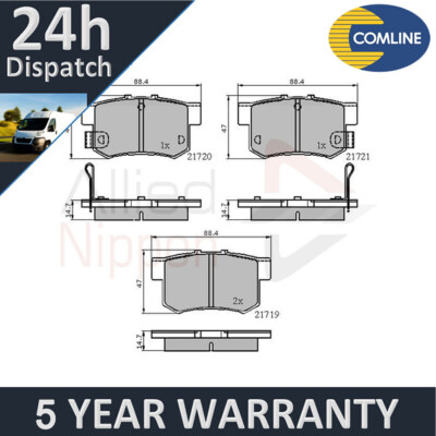 Fits Honda Rover Suzuki MG Acura Allied Nippon Rear Brake Pads Set