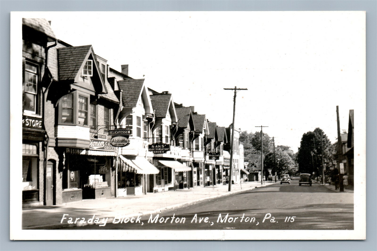 MORTON PA FARADAY BLOCK VINTAGE REAL PHOTO POSTCARD RPPC eBay