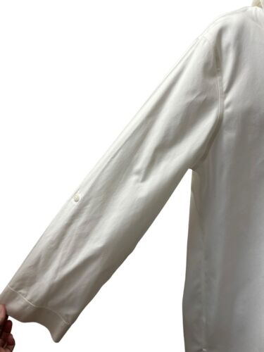 Chicos Non-Iron Cotton Long Sleeve Button Down Size 3.5/XL/18 White - Picture 4 of 7