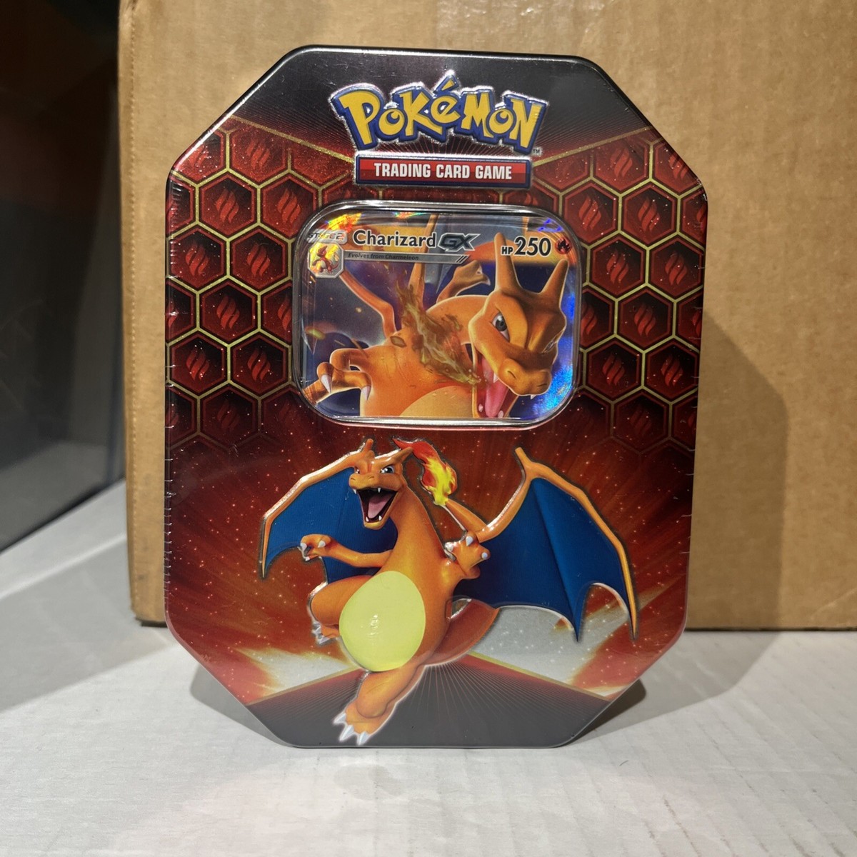 Pokémon TCG: Hidden Fates Tin (4 Packs) W/ Charizard GX