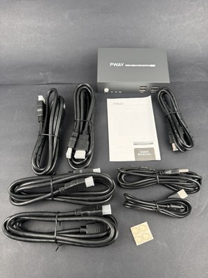 PWAY PW-S7201H2 Dual Monitor HDMI USB2.0 KVM Switch HDMI 4K Resolution