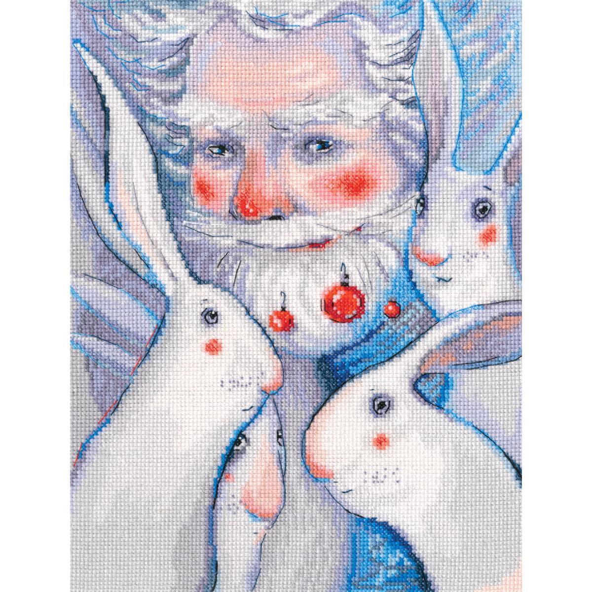 RTO counted cross stitch kit ""Snowy"", 20,5x27cm, DIY