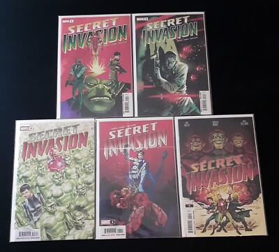 SECRET INVASION #1 THRU #5 COVER A 1ST PRINT FULL SET 5-BOOK COMIC LOT 2022 NM