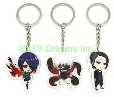 Set of 3 Tokyo Ghoul Anime Acrylic Keychain Ken Kaneki Touka Kirishima Uta